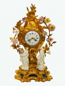 French Ormolu and German Porcelain Clock
