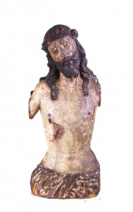 Carved Polychrome Wood Figure of Jesus