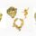 Gold and blue Art Nouveau jewelry pieces.